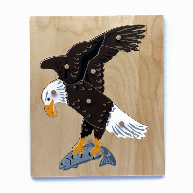Montessori eagle puzzle wooden handmade
