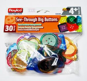 Roylco see through big buttons package