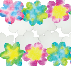 Color diffusing paper flowers