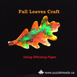 Roylco color diffusing leaves easy paper craft.