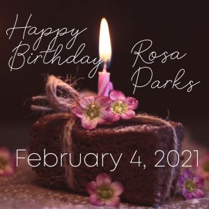 Happy Birthday Rosa Parks brownie cake.