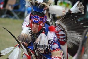 Native American pow wow dancer.