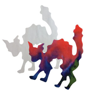 Color diffusing halloween cat example.