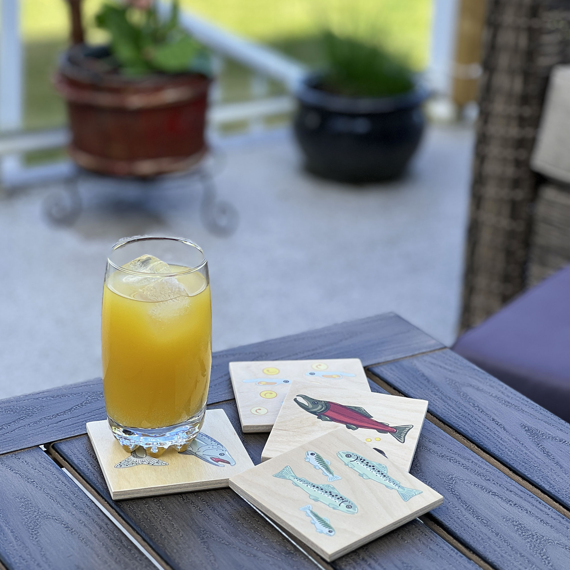 coaster-salmon-with-drink coaster-salmon-with-drink