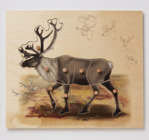 Wooden Caribou puzzle